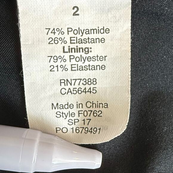 J.CREW Halter Scalloped Swimsuit One Piece Minimalist Classic Black V-neck Sz 2 - Picture 9 of 12